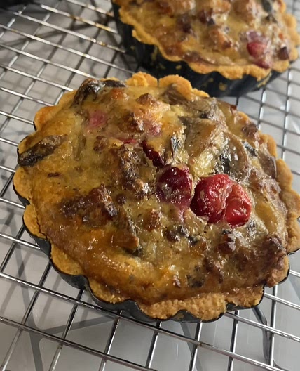 WIC Approved Mushroom Cranberry Tarts