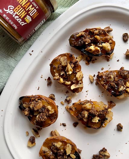 Grilled Pears with Cinnamon Bun Spread