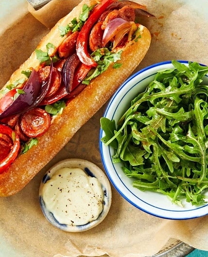 Dinnerly's Chunky Chorizo, Capsicum and Pesto Rolls