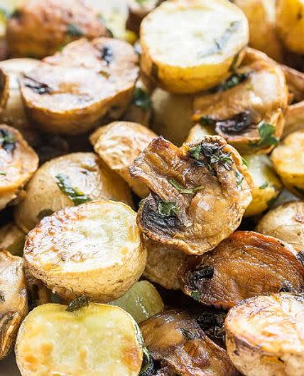 Creamy Mushrooms with Potatoes