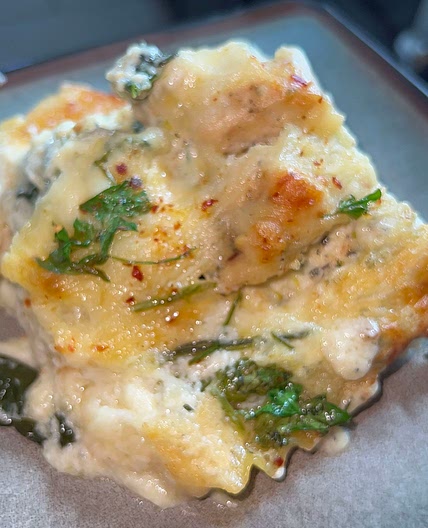 Chicken Lasagna with Alfredo Sauce
