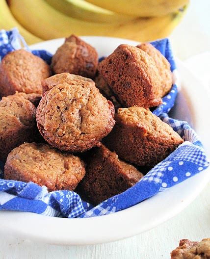 Mini Peanut Butter and Banana Muffins