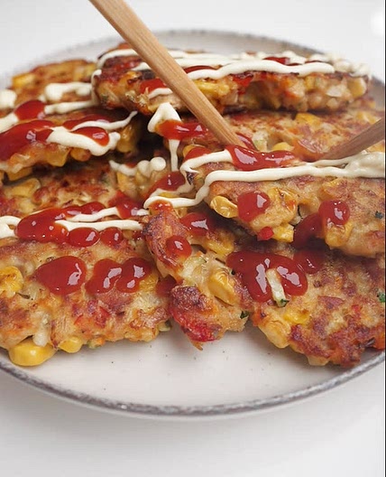 Tuna Corn Pancakes