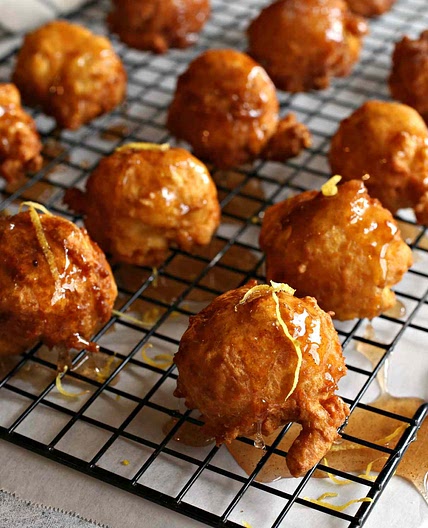Lgeimat: Saffron and Cardamom Fritters