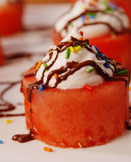 Skinny Mini Watermelon Cakes