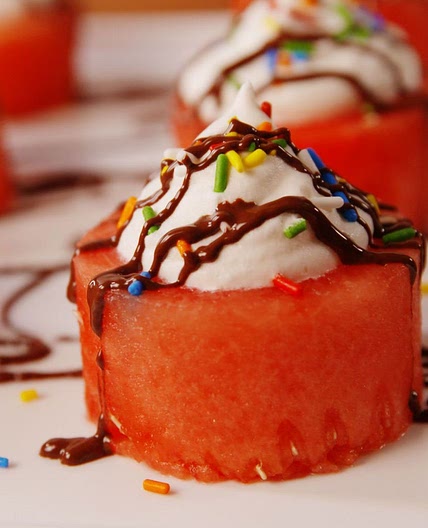Skinny Mini Watermelon Cakes