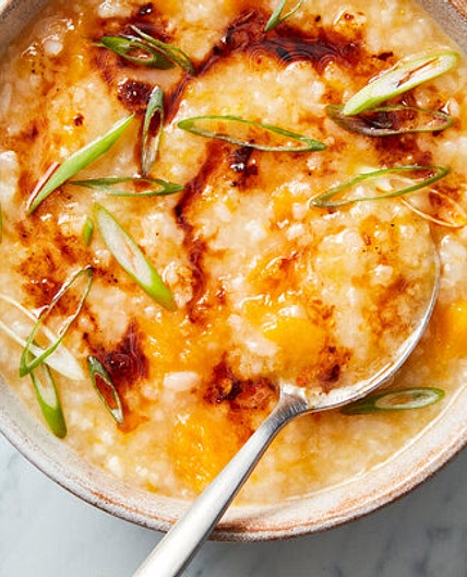 Butternut Squash Congee With Chile Oil
