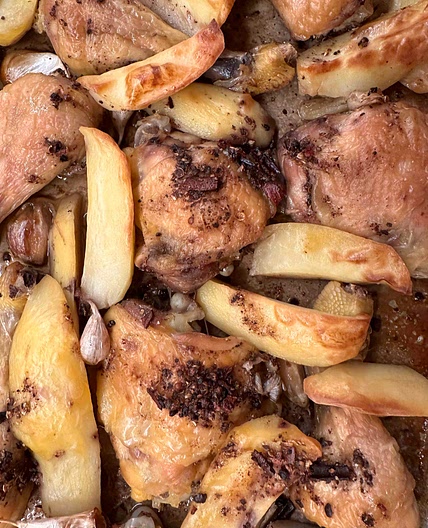 Chicken and potarto ion spices