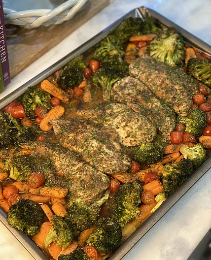 Balsamic Roasted Chicken & Veggies