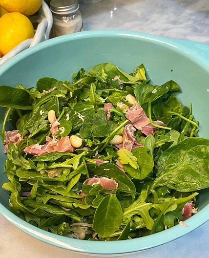 Lemon White Bean Prosciutto Salad