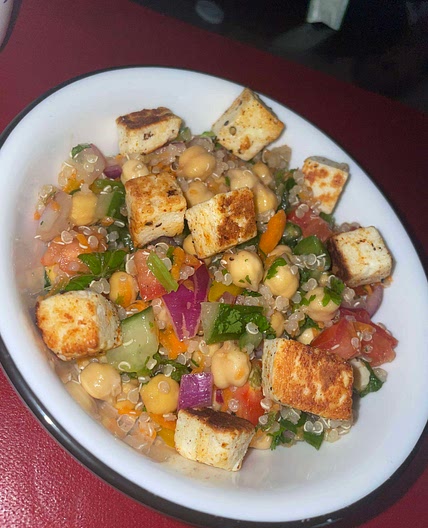Quinoa chickpea paneer 