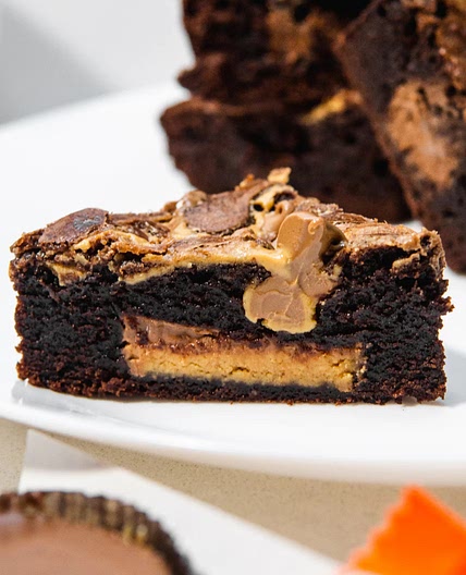 Swirled Peanut Butter Cup Brownies