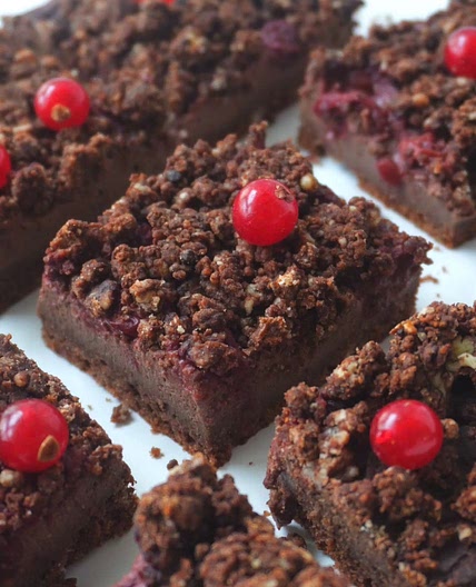 Cherry Chocolate Cheesecake Bars (vegan, healthier, dairy-free)