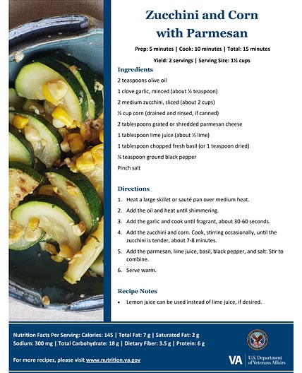 Zucchini and corn