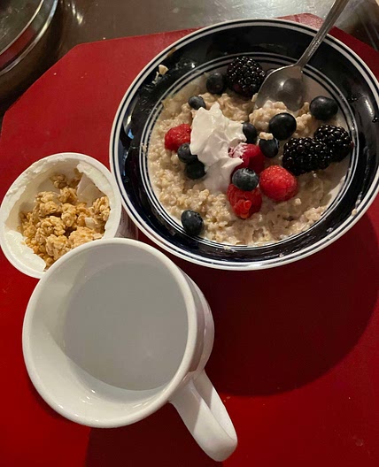 Oatmeal and yogurt 
