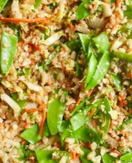 Fried cauliflower rice with vegetables
