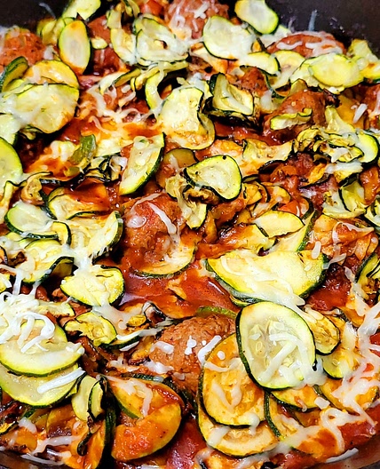 Garlic Butter Turkey Meatballs w Zucchini