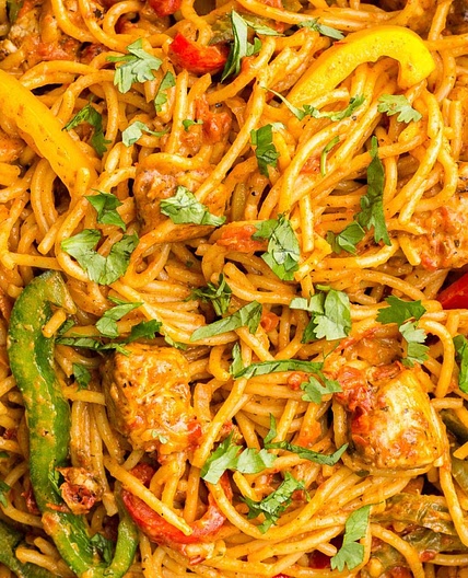 Cheesy Chicken Fajita Pasta