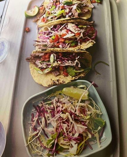 Flank steak tacos