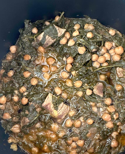 Spinach and chickpea stew