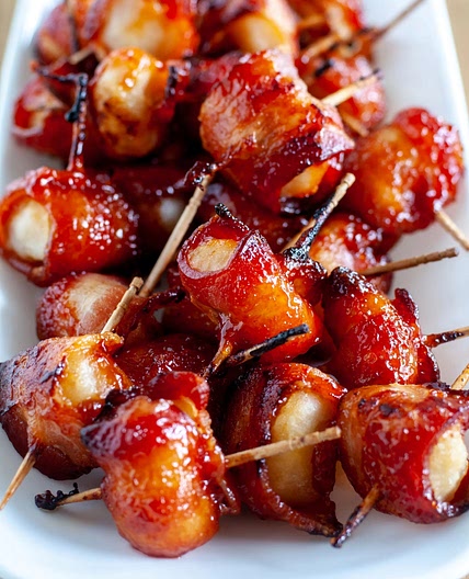 Bacon wrapped water chestnuts