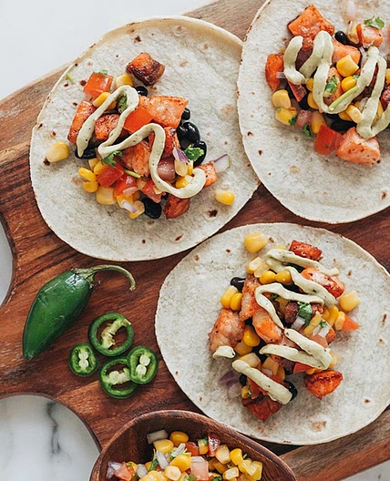 Crispy Salmon Tacos