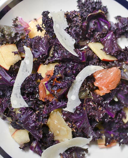 Purple Kale and Grapefruit Salad