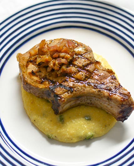 Grilled Pork Chop with Bacon Jam