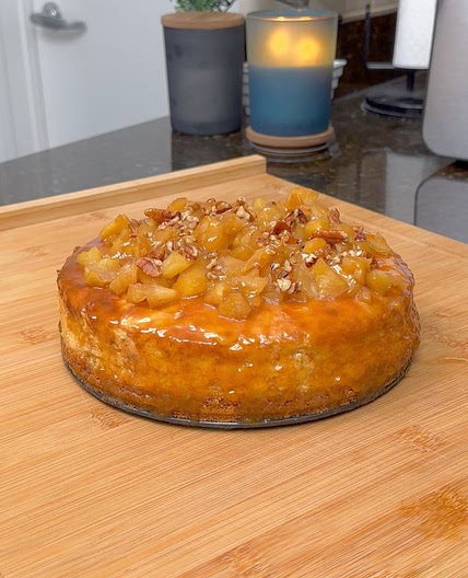 Air Fryer Caramel Apple Cheesecake