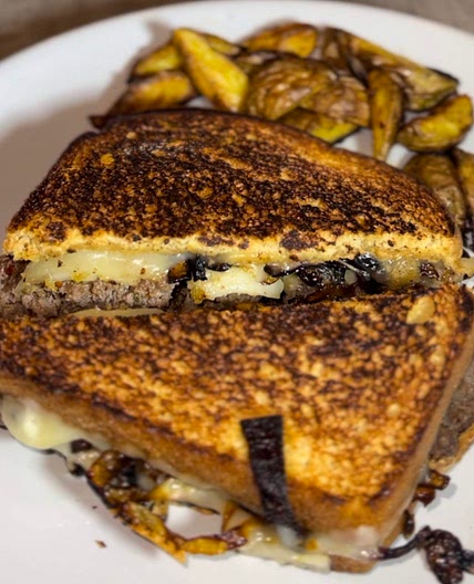 Peanut Butter Jalapeño patty melt 