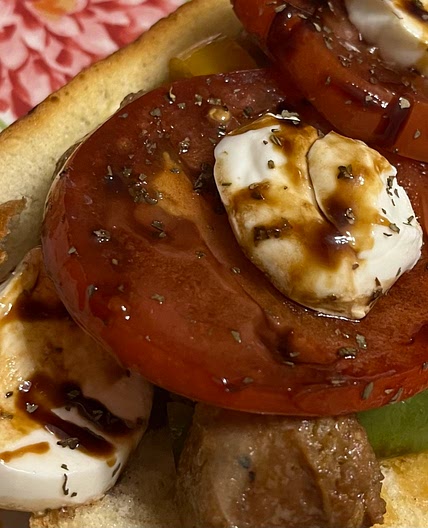 Italian Sausage & Peppers with Tomato Caprése Sub Sandwiches 