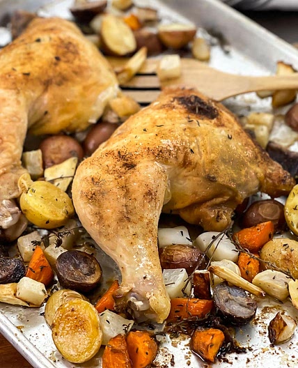Sheet Pan Roasted Chicken and Veggies