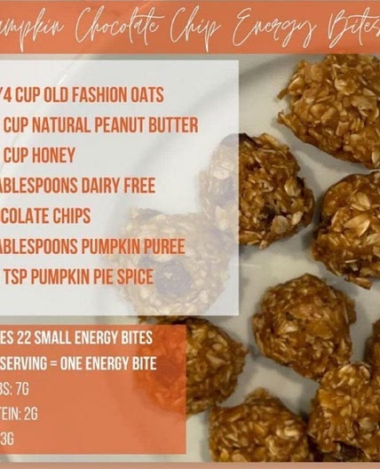 Pumpkin chocolate chip bites