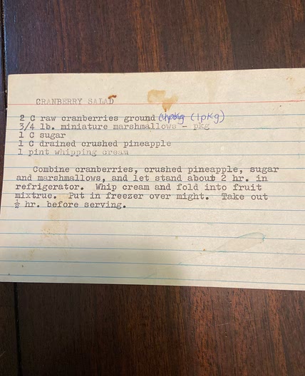 Grandma's Cranberry Salad