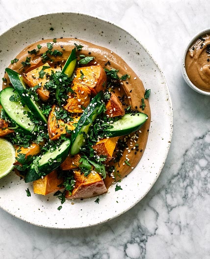 Chunky Satay Roasted Pumpkin