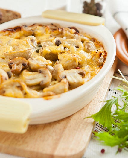 Gratins de champignons et pommes de terre