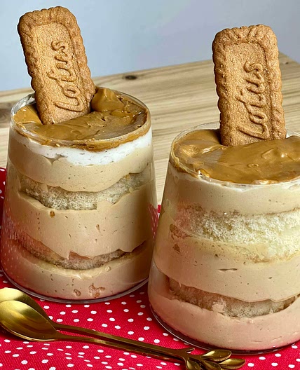 3 ingredient Biscoff  trifle pots 