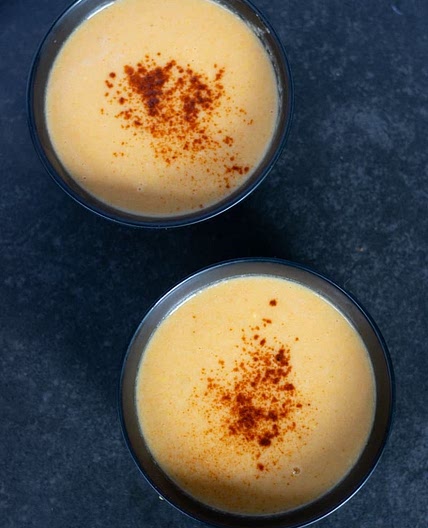 Cauliflower, sweet potato and sweetcorn soup