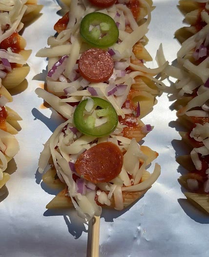 Pizza Pasta Skewers