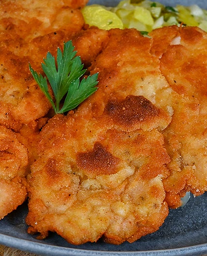 Chicken Schnitzels & German Style Potato Salad