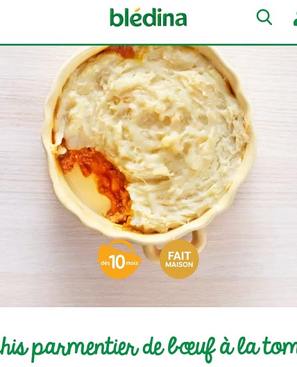 Hachis parmentier de boeuf a la tomate dès 10 mois