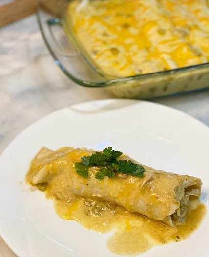 Skinny Ranch Chicken Enchiladas