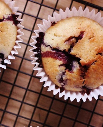 Blueberry, Lime and Chocolate Chip Muffins