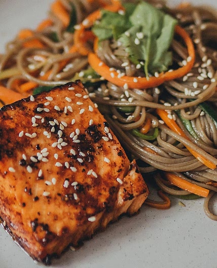 Soba Stir Fry with Salmon