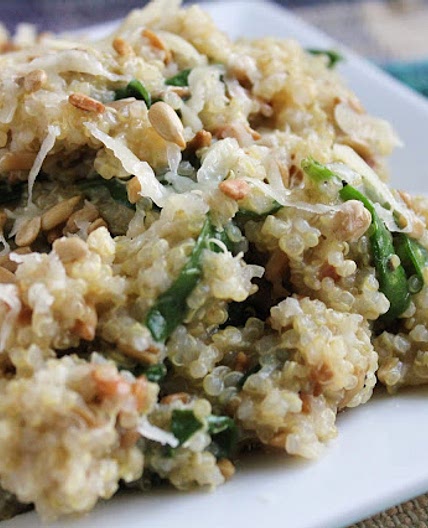 Parmesan Spinach Quinoa - Delicious as it Looks