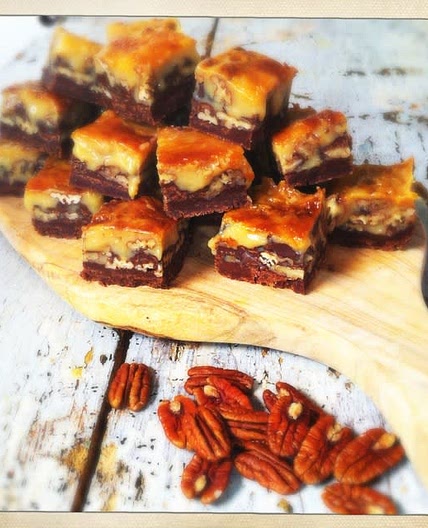 Double Chocolate Pecan Pie & Salted Caramel Traybake