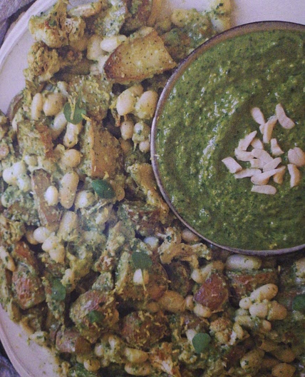Assado de feijão com pesto