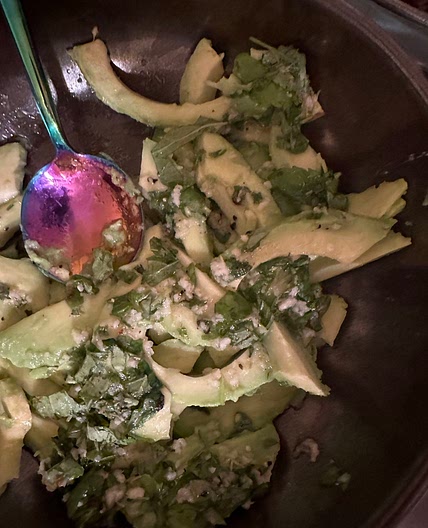 Avocado and aromatic herb salad 