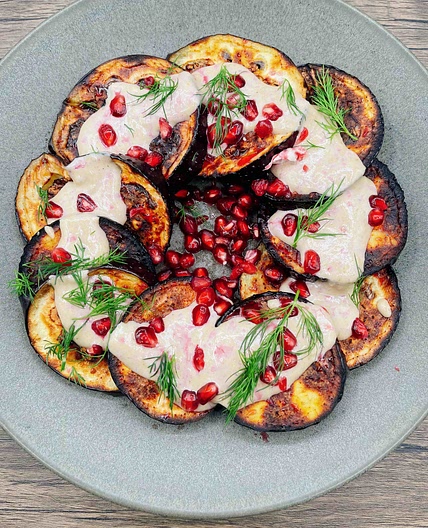 Roasted Eggplant with Tahini Sauce