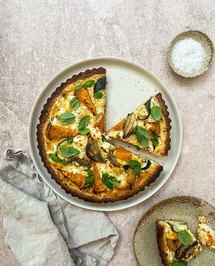 Zucchini, Pumpkin & Goat’s Cheese Tart
